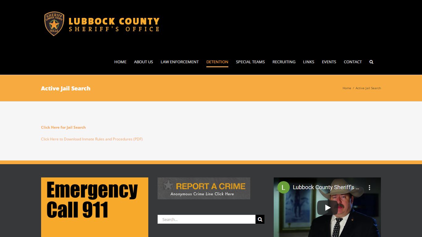 Active Jail Search – Lubbock County Sheriff's Office | Few ...